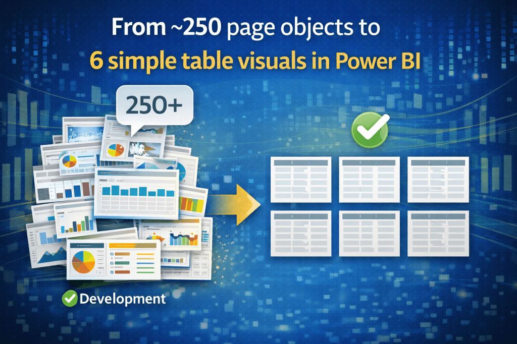 From ~250 page objects to 6 simple table visuals in Power&nbsp;BI