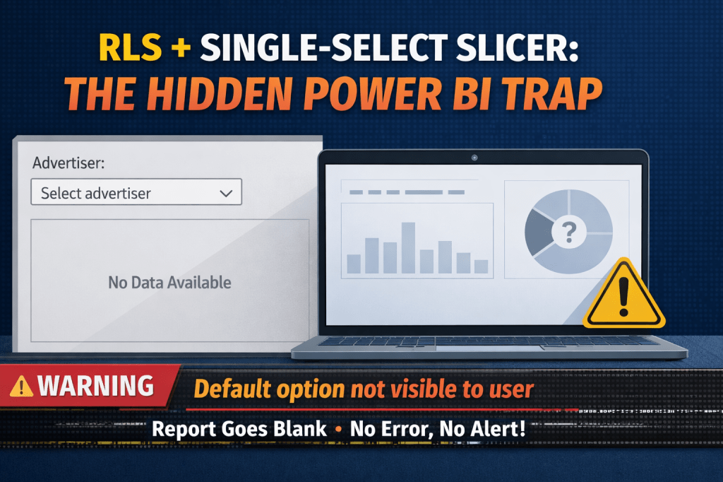 rls power bi sensitive data single select slicer