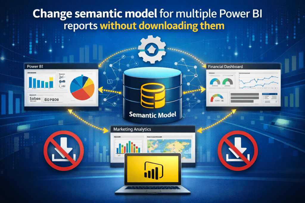 How to replace semantic model without downloading reports?